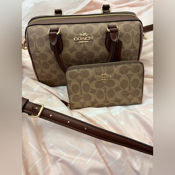 Coach Handbags - Coach Brown Signature Women's Bag Set